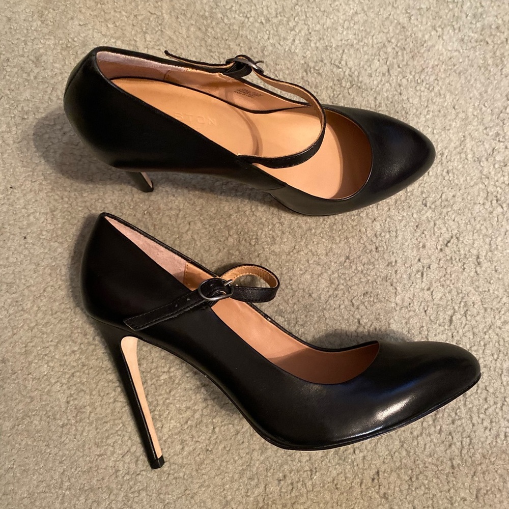 Halston Heritage Mary Jane style black stilettos